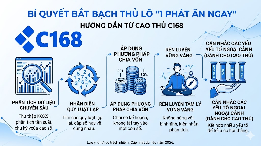 Tuyệt chiêu bắt Bạch Thủ Lô "1 phát ăn ngay" từ cao thủ tại C168 3 Tuyệt chiêu và cách bắt bạch thủ lô một phát ăn ngay